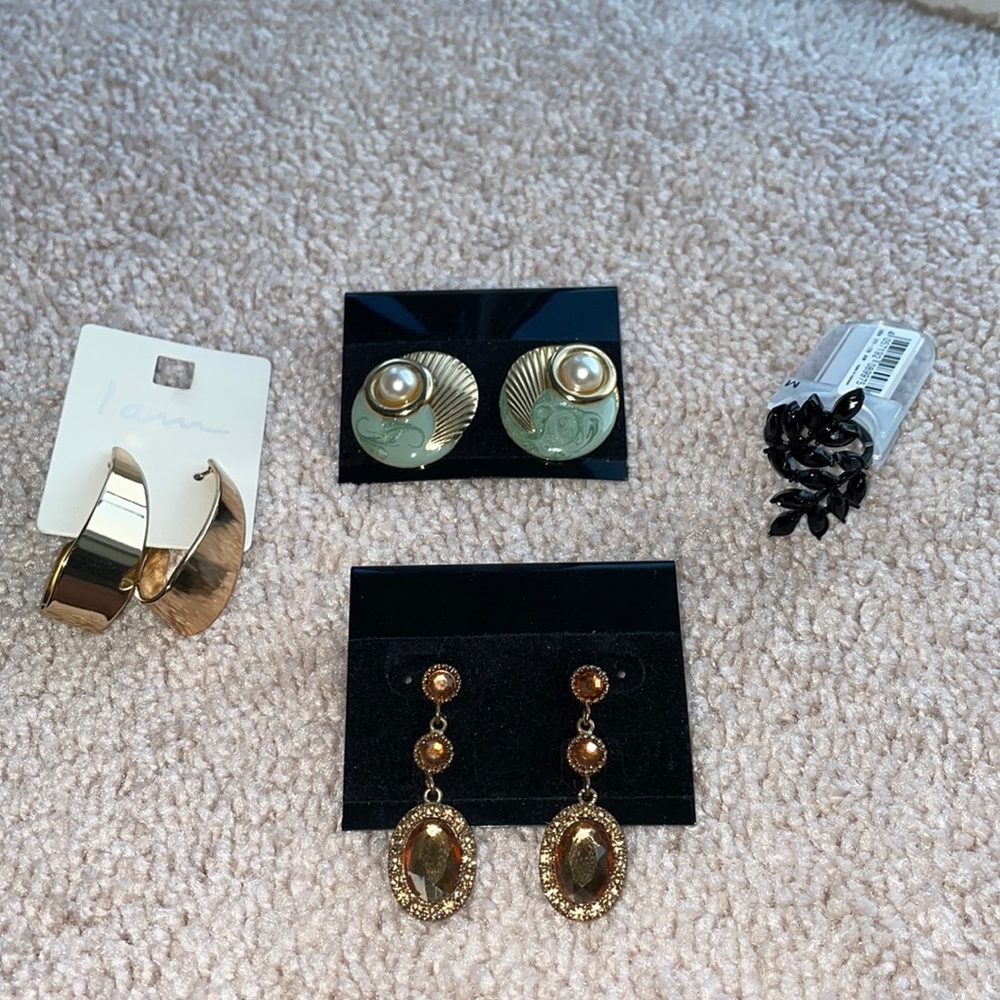 4 for $12 ( three earrings + one ring)